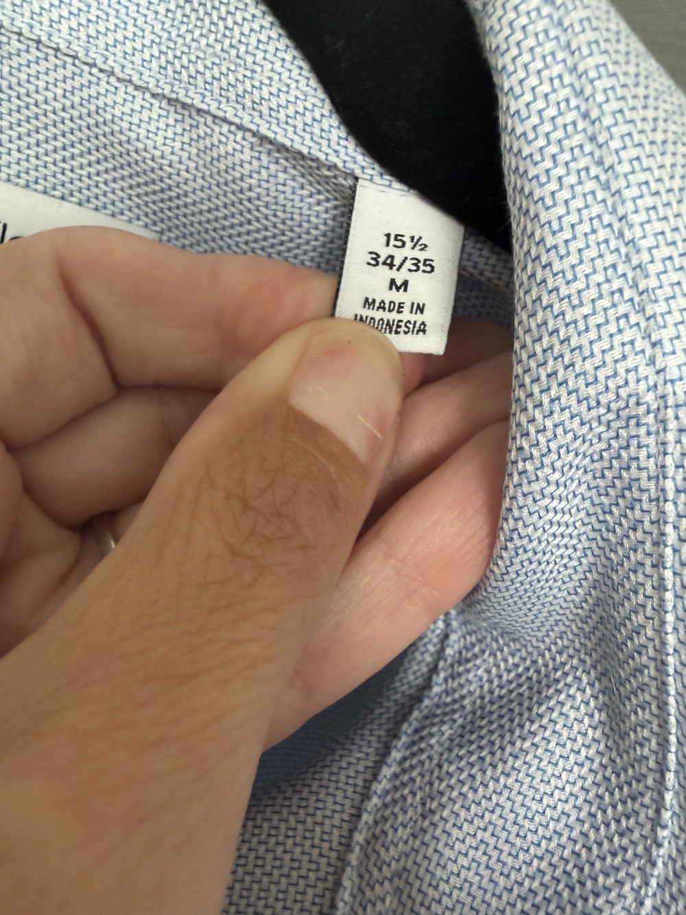 NWT Calvin Klein Infinite Non-Iron Slim Fit Dress Shirt Blue 15.5 34/35 Medium - Picture 4 of 4
